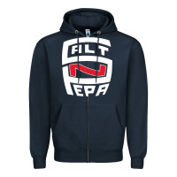 Navy salt n pepa Zipper Hoodie - FloraArt