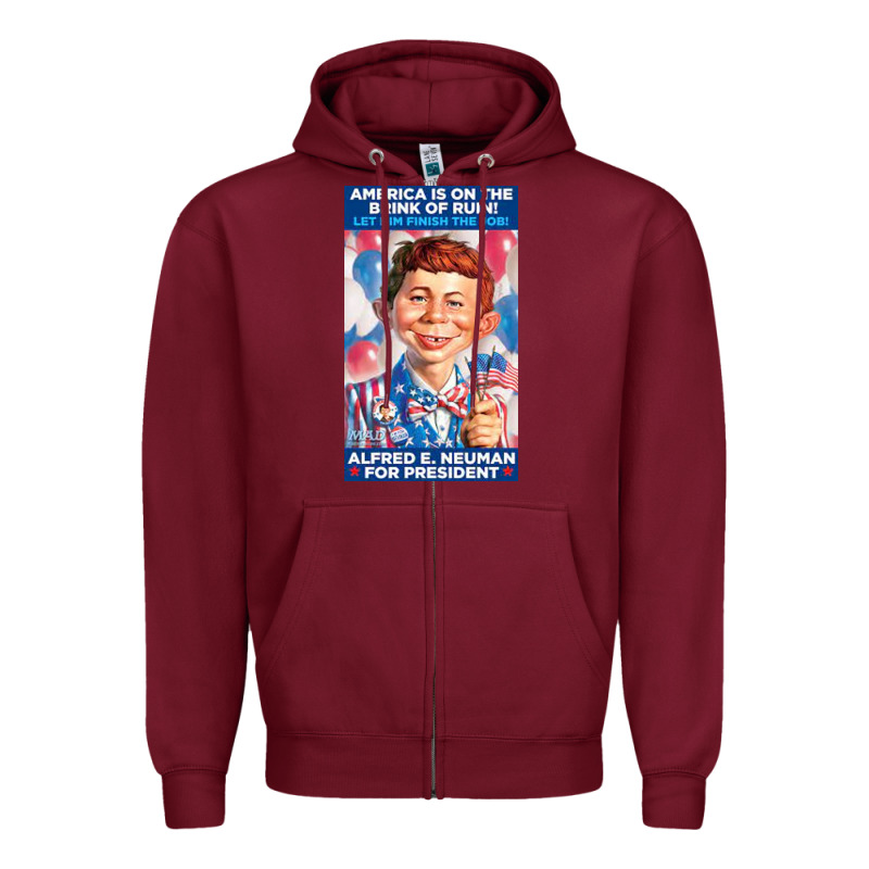 Alfred E. Neuman For President Zipper Hoodie by FloraArt | Teevron