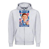Heather Grey alfred e. neuman for president Zipper Hoodie - FloraArt