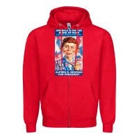 Red alfred e. neuman for president Zipper Hoodie - FloraArt