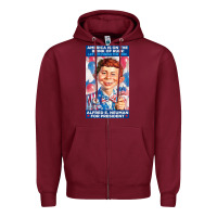 Burgundy alfred e. neuman for president Zipper Hoodie - FloraArt