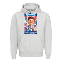 Dove Grey alfred e. neuman for president Zipper Hoodie - FloraArt