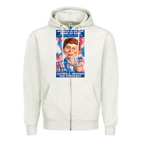 Oatmeal Heather alfred e. neuman for president Zipper Hoodie - FloraArt
