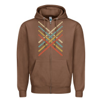 Retro Vintage Drummer Tshirt 70s 80s Distressed Drum Sticks Long Sleev Zipper Hoodie | Teevron