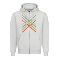 Dove Grey retro vintage drummer tshirt 70s 80s distressed drum sticks long sleev Zipper Hoodie - FloraArt