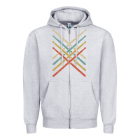 Heather Grey retro vintage drummer tshirt 70s 80s distressed drum sticks long sleev Zipper Hoodie - FloraArt