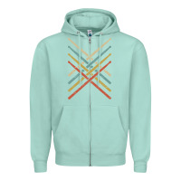 Seafoam retro vintage drummer tshirt 70s 80s distressed drum sticks long sleev Zipper Hoodie - FloraArt