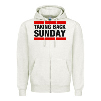 Oatmeal Heather TAKING BACK SUNDAY Zipper Hoodie - FloraArt