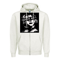 Oatmeal Heather Vintage Bikini Kill Women Classic Zipper Hoodie - FloraArt