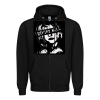 Black Vintage Bikini Kill Women Classic Zipper Hoodie - FloraArt