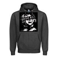 Charcoal Heather Vintage Bikini Kill Women Classic Zipper Hoodie - FloraArt