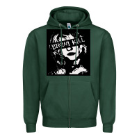 Sports Green Vintage Bikini Kill Women Classic Zipper Hoodie - FloraArt