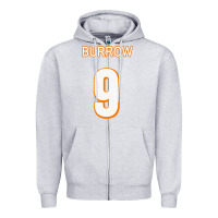 Heather Grey Burrow Jersey Zipper Hoodie - FloraArt
