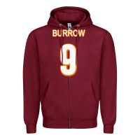 Burgundy Burrow Jersey Zipper Hoodie - FloraArt