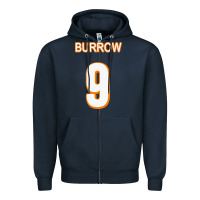 Navy Burrow Jersey Zipper Hoodie - FloraArt