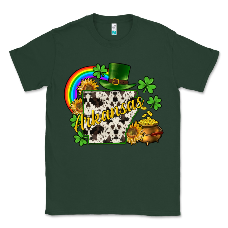 Arkansas Map St. Patrick's Classic Tee by CowGirlArtShop | Teevron