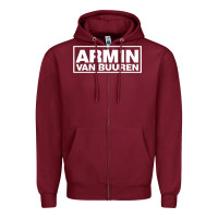 Burgundy armin van buuren Zipper Hoodie - FloraArt