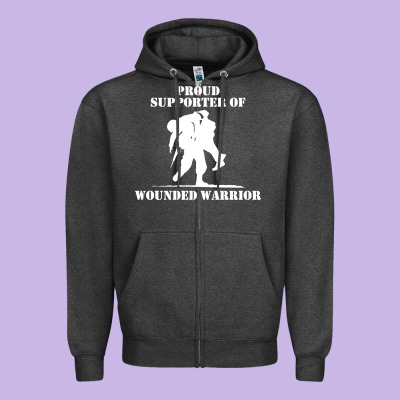 Wounded Warrior Zipper Hoodie Designed By Floraart