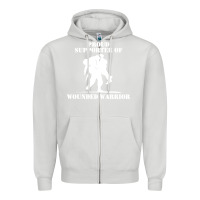 Dove Grey wounded warrior Zipper Hoodie - FloraArt