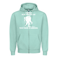 Seafoam wounded warrior Zipper Hoodie - FloraArt