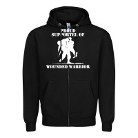Black wounded warrior Zipper Hoodie - FloraArt