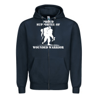 Navy wounded warrior Zipper Hoodie - FloraArt