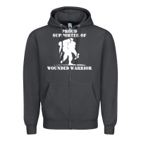 Smoke wounded warrior Zipper Hoodie - FloraArt