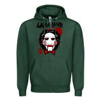 Sports Green Billy Puppet Saw Jigsaw Inspired Zipper Hoodie - FloraArt