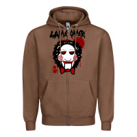 Chestnut Billy Puppet Saw Jigsaw Inspired Zipper Hoodie - FloraArt