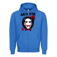 True Royal Billy Puppet Saw Jigsaw Inspired Zipper Hoodie - FloraArt