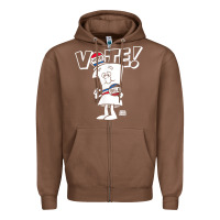 Chestnut schoolhouse rock vote with bill with white type t shirt Zipper Hoodie - FloraArt
