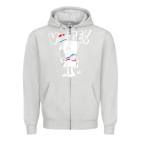 Dove Grey schoolhouse rock vote with bill with white type t shirt Zipper Hoodie - FloraArt