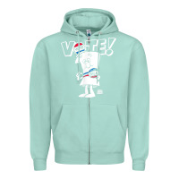 Seafoam schoolhouse rock vote with bill with white type t shirt Zipper Hoodie - FloraArt