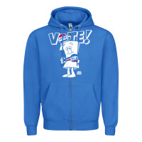 True Royal schoolhouse rock vote with bill with white type t shirt Zipper Hoodie - FloraArt