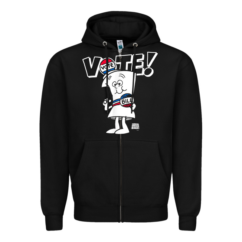 Schoolhouse Rock Vote With Bill With White Type T Shirt Zipper Hoodie by FloraArt | Teevron