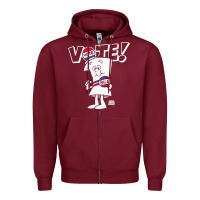 Burgundy schoolhouse rock vote with bill with white type t shirt Zipper Hoodie - FloraArt