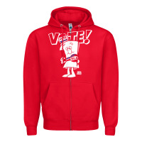 Red schoolhouse rock vote with bill with white type t shirt Zipper Hoodie - FloraArt