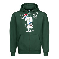 Sports Green schoolhouse rock vote with bill with white type t shirt Zipper Hoodie - FloraArt