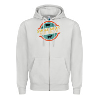 Dove Grey smoke meat not meth funny bbq grill lover meat lover retro Zipper Hoodie - FloraArt