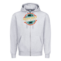 Heather Grey smoke meat not meth funny bbq grill lover meat lover retro Zipper Hoodie - FloraArt