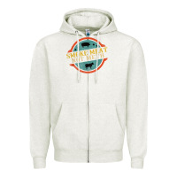 Oatmeal Heather smoke meat not meth funny bbq grill lover meat lover retro Zipper Hoodie - FloraArt