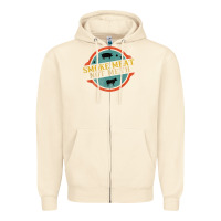 Sandshell smoke meat not meth funny bbq grill lover meat lover retro Zipper Hoodie - FloraArt