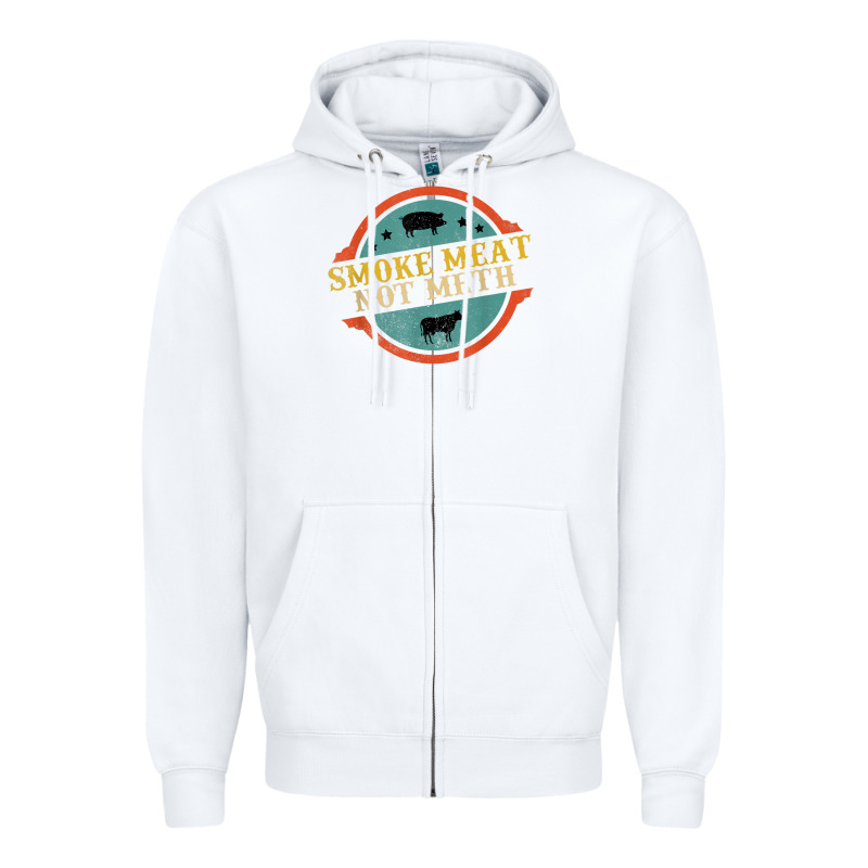 Smoke Meat Not Meth Funny Bbq Grill Lover Meat Lover Retro Zipper Hoodie by FloraArt | Teevron