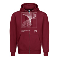 Burgundy Cabaret Voltaire Minimal Style Graphic Artwork Design gift Zipper Hoodie - FloraArt