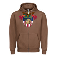 Chestnut United States, Military Academy Zipper Hoodie - FloraArt