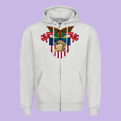 United States, Military Academy Zipper Hoodie Designed By Floraart