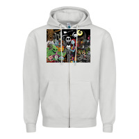 Dove Grey nightmare before christmas Zipper Hoodie - FloraArt