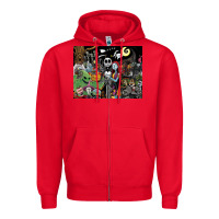 Red nightmare before christmas Zipper Hoodie - FloraArt