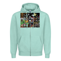 Seafoam nightmare before christmas Zipper Hoodie - FloraArt