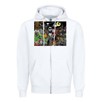 White nightmare before christmas Zipper Hoodie - FloraArt